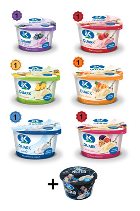 Sek Quark çeşitli peynir karma koli 6+1