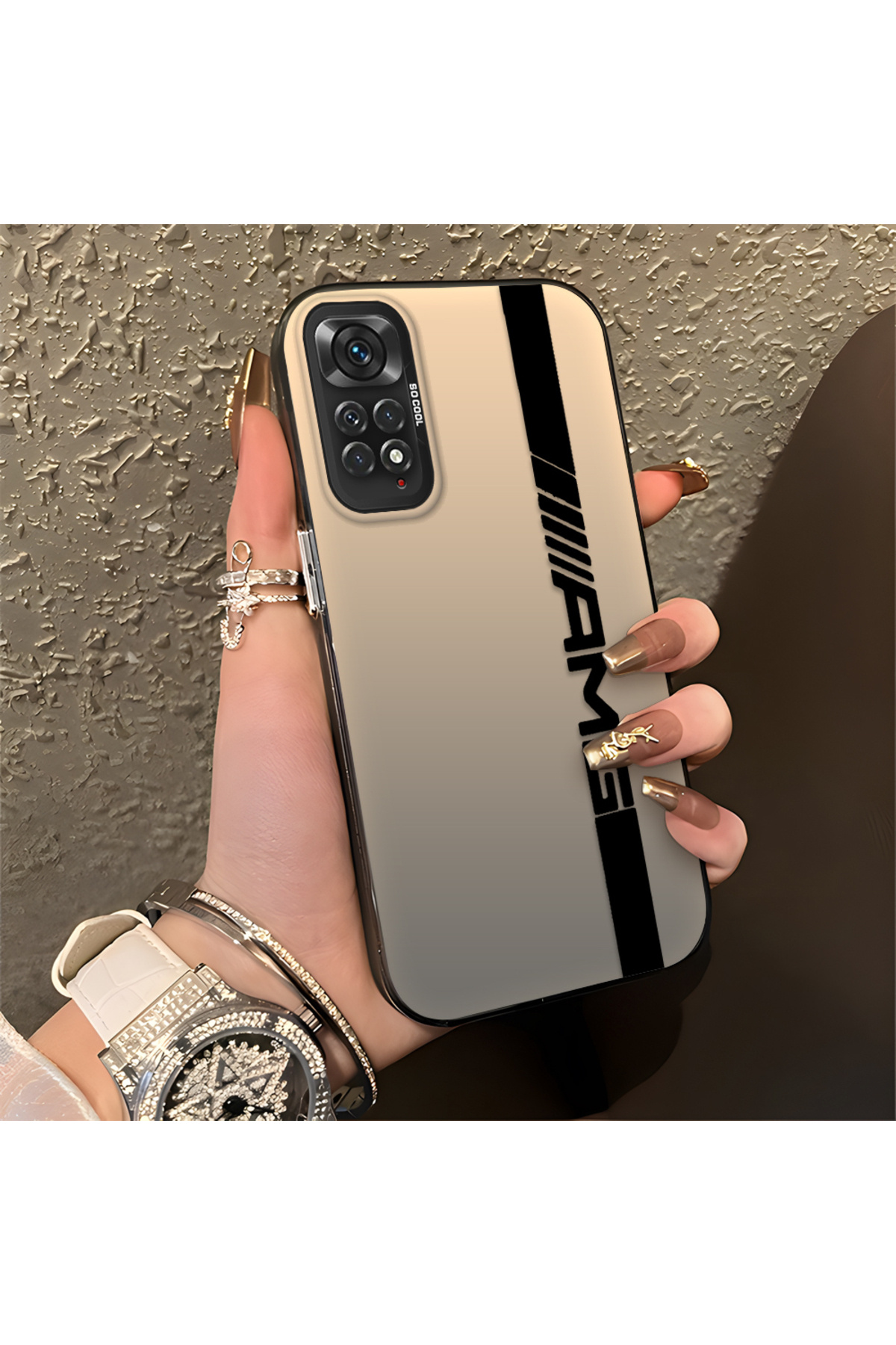 AMG Patterned Anti Fall Thin Hard Case Compatible with Redmi Note 11