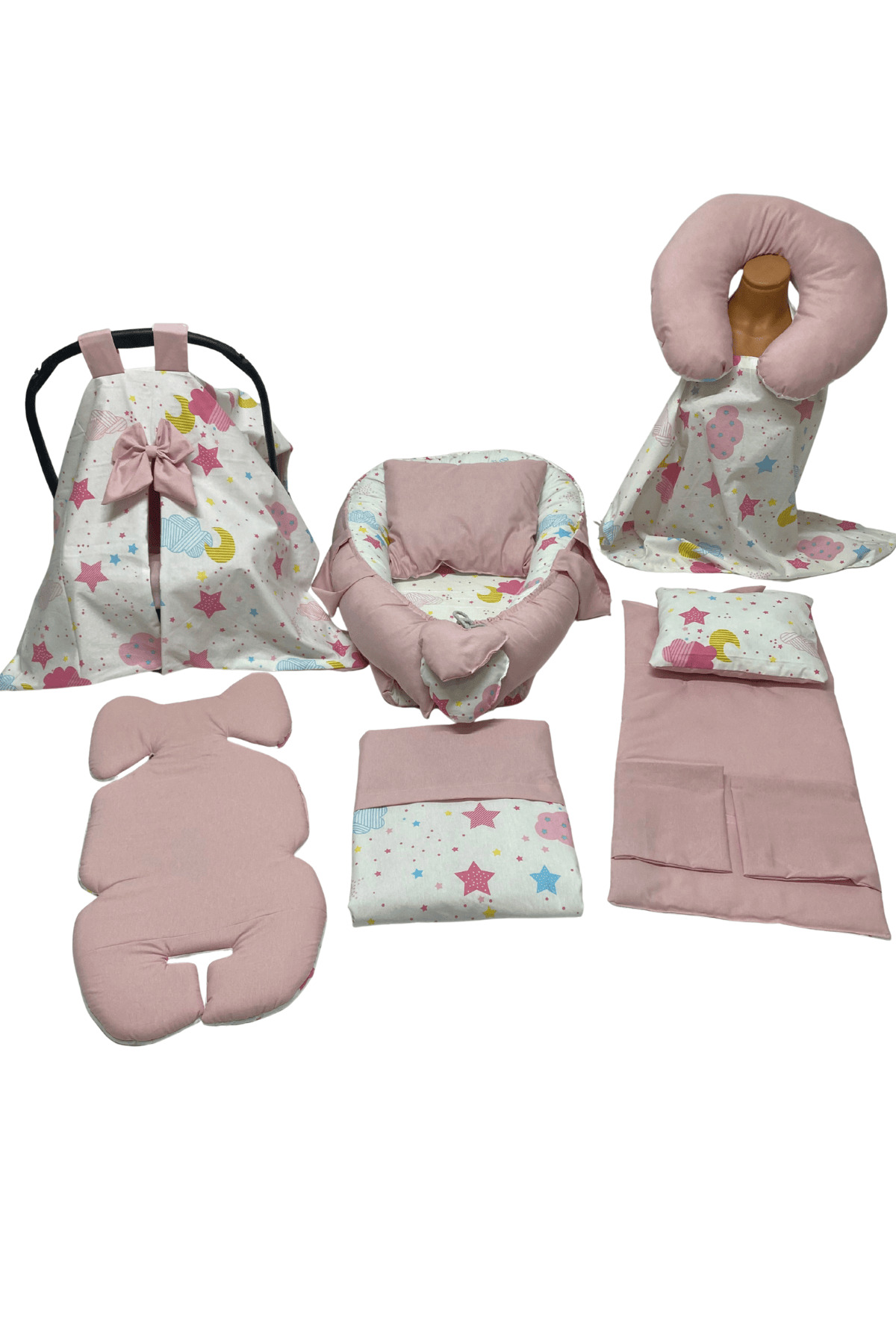 Happy Baby Dikiş Atölyesi 10’lu Babynest Puset Örtüsü Alt Açma Emzirme Yastığı Emzirme Önlüğü Ana Kucağı fotoğrafı 2 (önizleme)