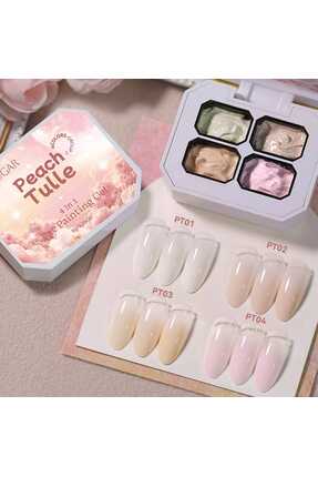 Born Pretty UR Sugar 4 Renkli Çizim-Ombre Paleti(Peach Tulle)