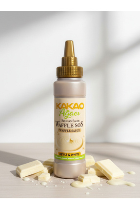 KAKAO AĞACI Beyaz Belçika Waffle & Krep & Pankek & Tatlı & Dondurma Sosu - 300 g