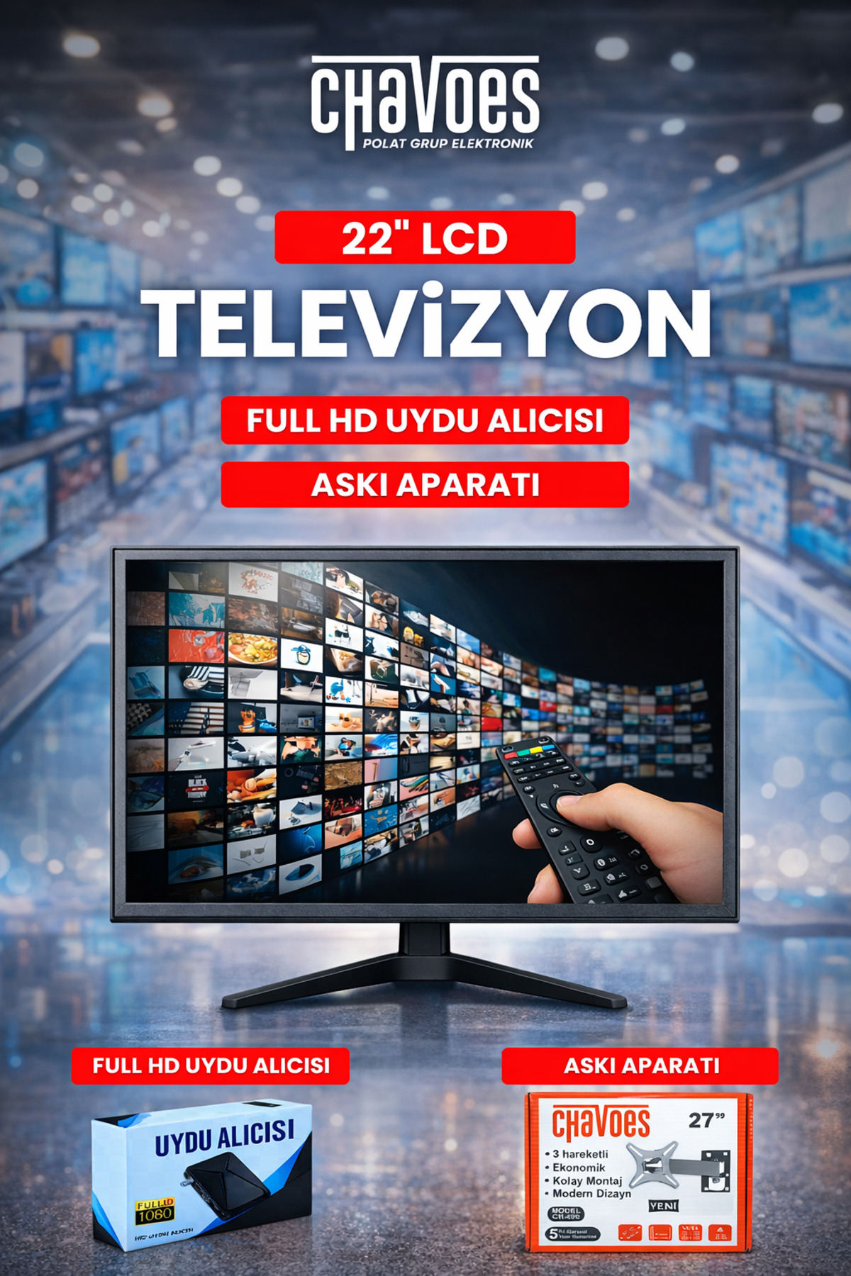 22 İnç Mutfak Televizyonu