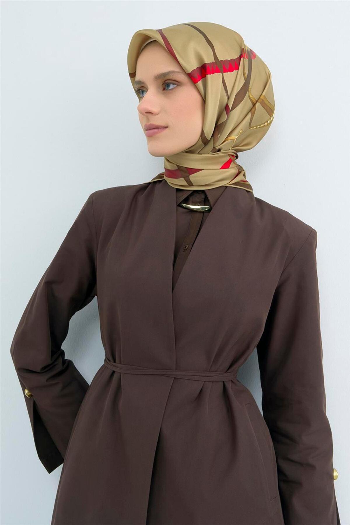 Saf İpek Twill Eşarp 9517D 52