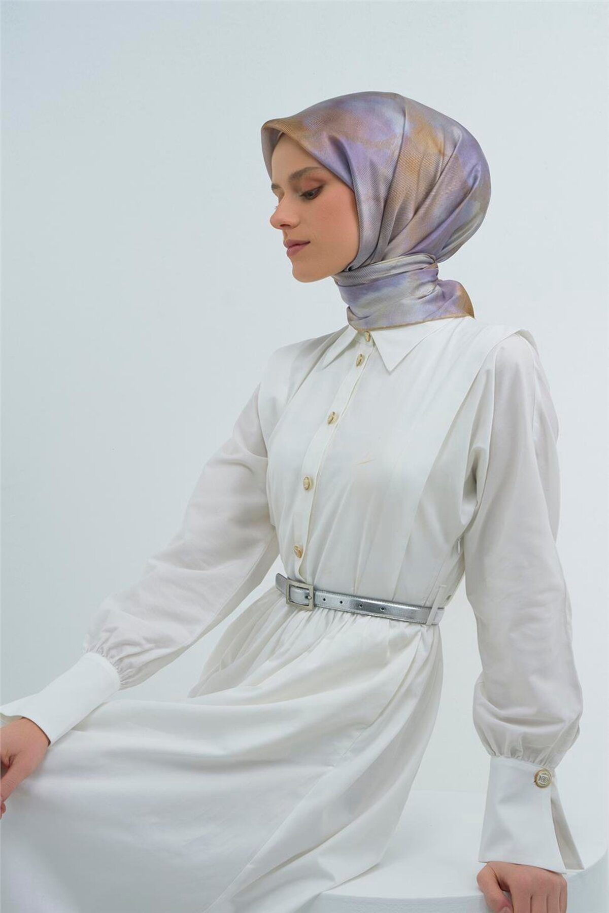Saf İpek Twill Eşarp 9501D 31
