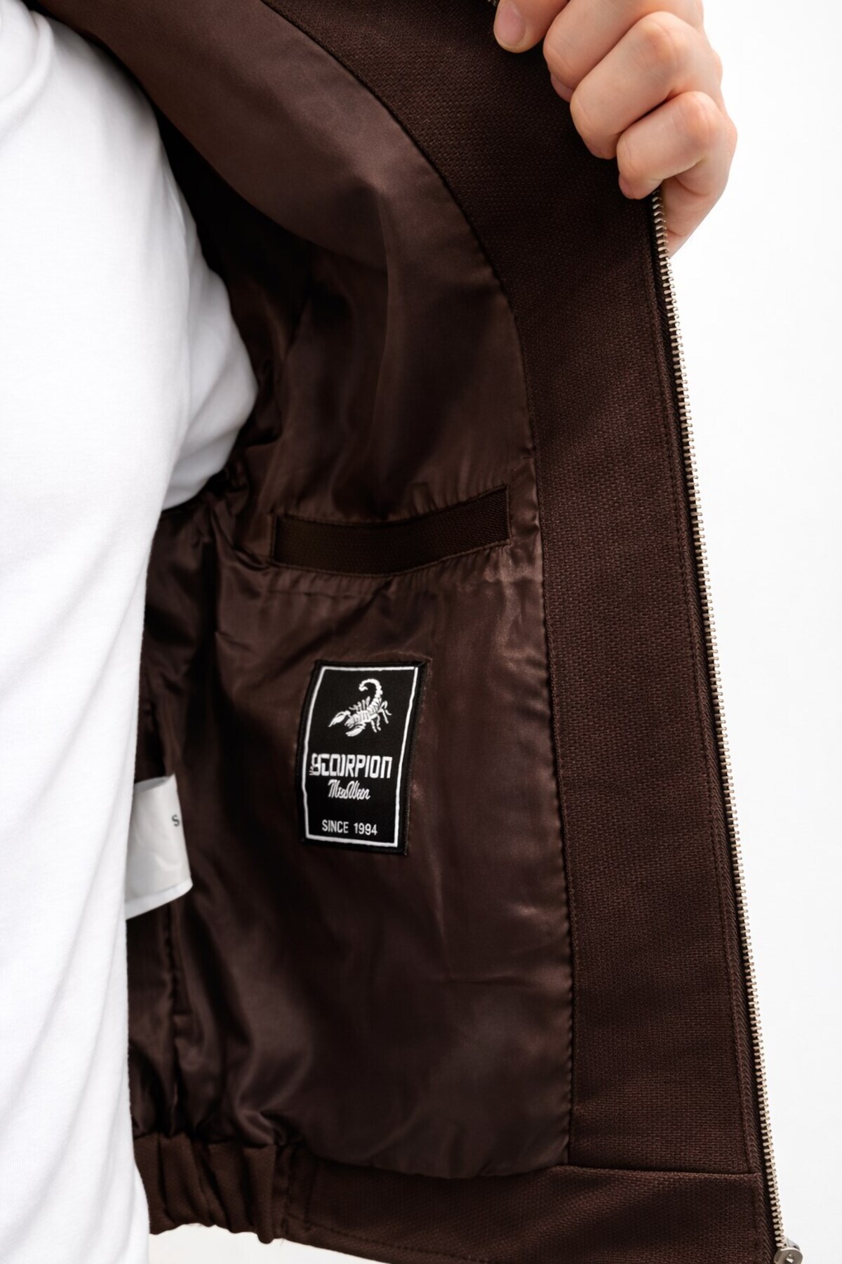 Plus Scorpion  Erkek Fermuarlı Mevsimlik Mont Ceket – Tok Dokulu Gömlek Yaka - Görsel 7