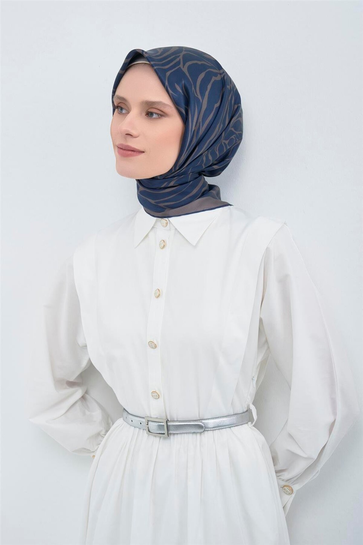 Saf İpek Sura Eşarp 9511D 12