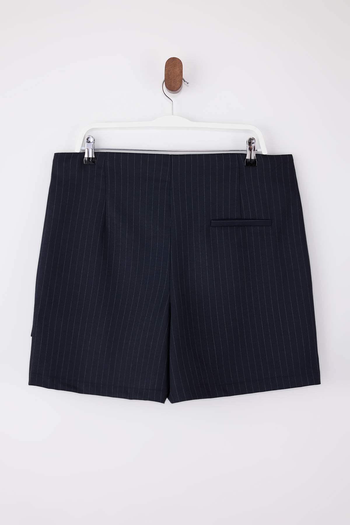 Trendyolmilla  Limited Edition Lacivert Çizgili Mini Büyük Beden Şort Etek TBBSS26AP00006 - Görsel 12