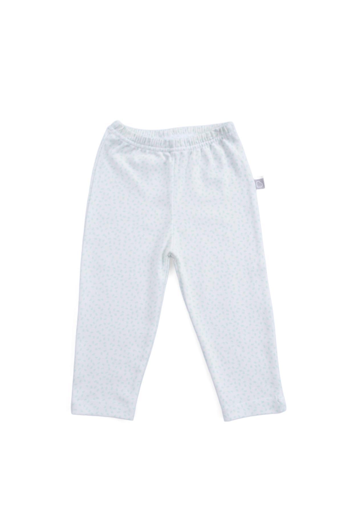 Boumini Bebek ve Çocuk Pijama Takımı Yapraklar Mint fotoğrafı 4 (önizleme)