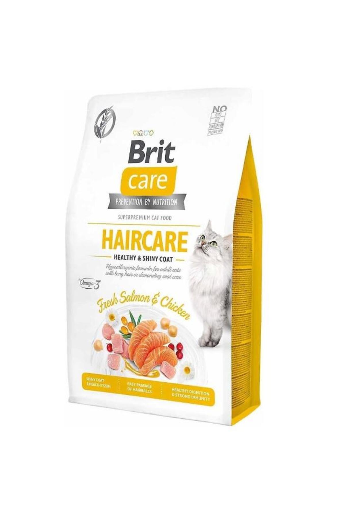Brit Care Haircare Hypoallergenic Healthy & Shiny Coat Tavuklu ve Somonlu Tahılsız Yetişkin Kedi Mam - Fiyatı, Yorumları