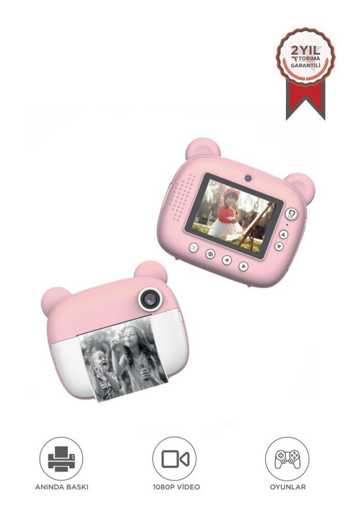 Digital Camera Kids Thermal Picture Paper Print Printer Camera Machine CMR14 Pink