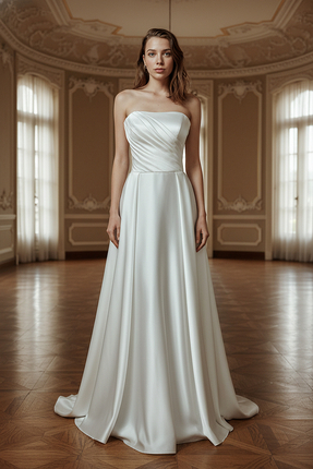 GÖKŞİN MODA Saten Gelinlik