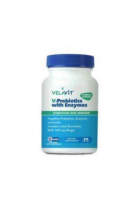 Velavit V-Probiotics With Enzymes 30 Kapsül