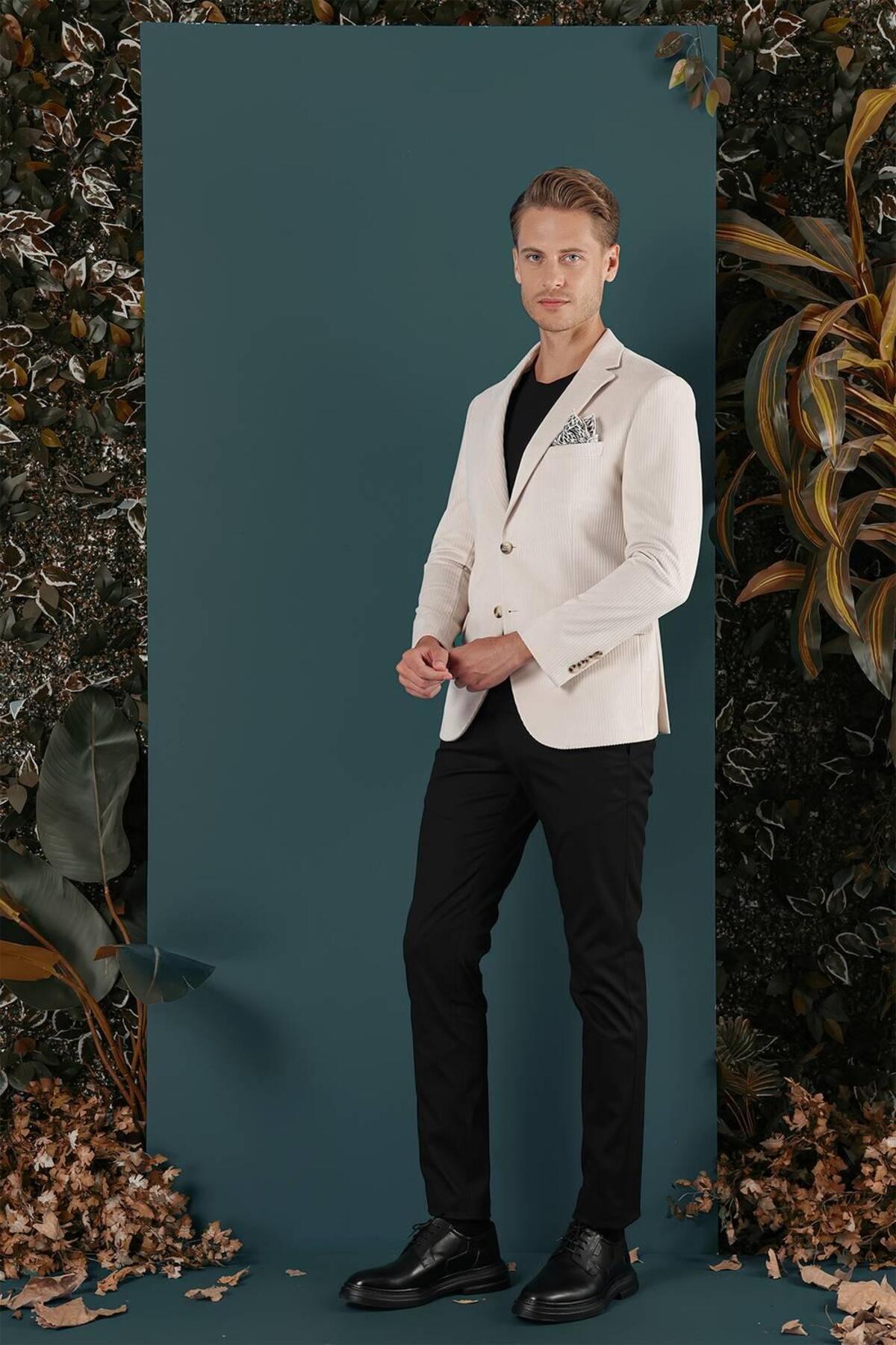 Efor  C 651 CEKET SLİM FİT TAŞ CASUAL - Görsel 2