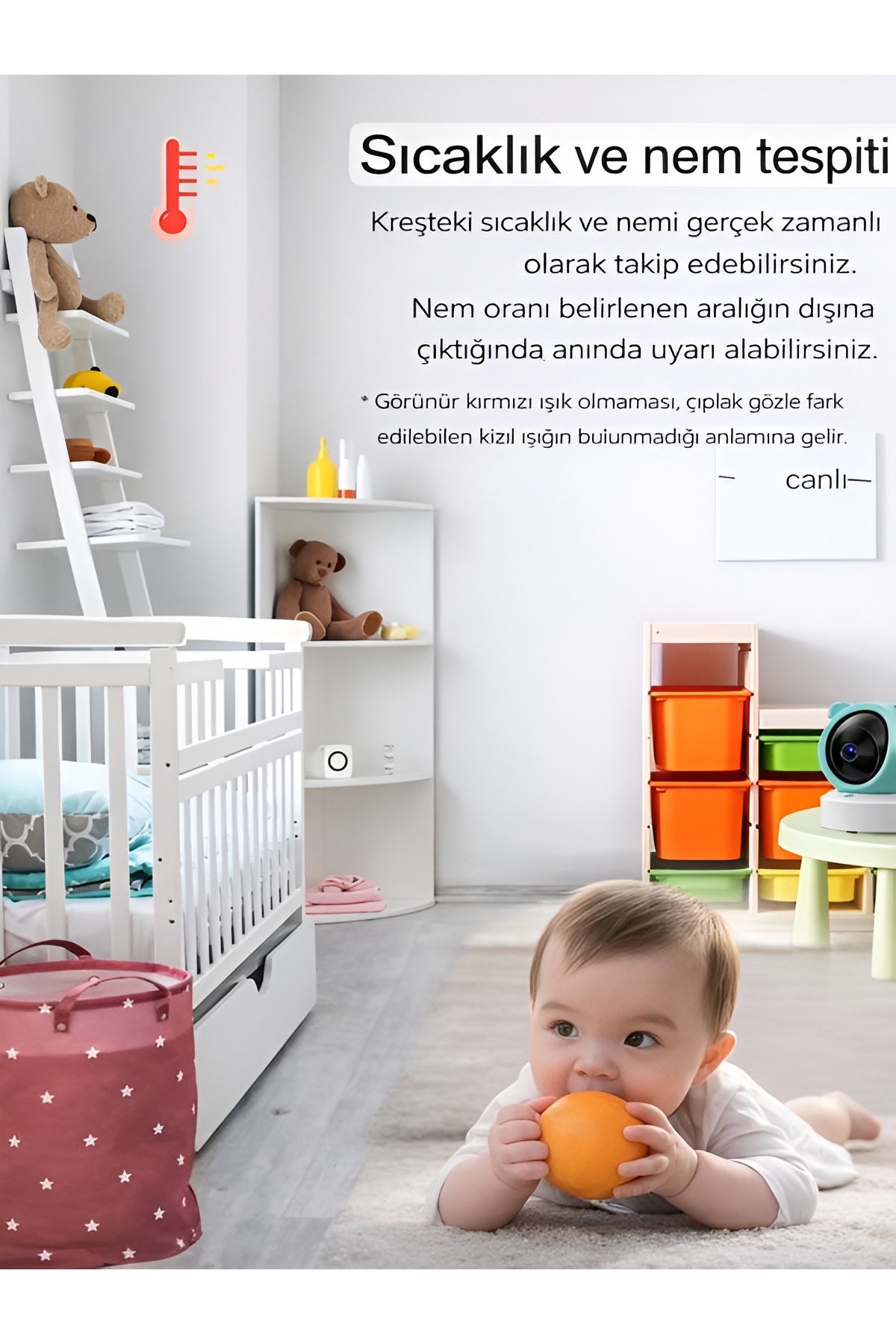 DEANB Monitörlü Tuya WiFi Kablosuz IP Kamera Bebek Kamerası 1080p Gece Görüşlü İNTERKOM Sesli Görüntülü fotoğrafı 6 (önizleme)