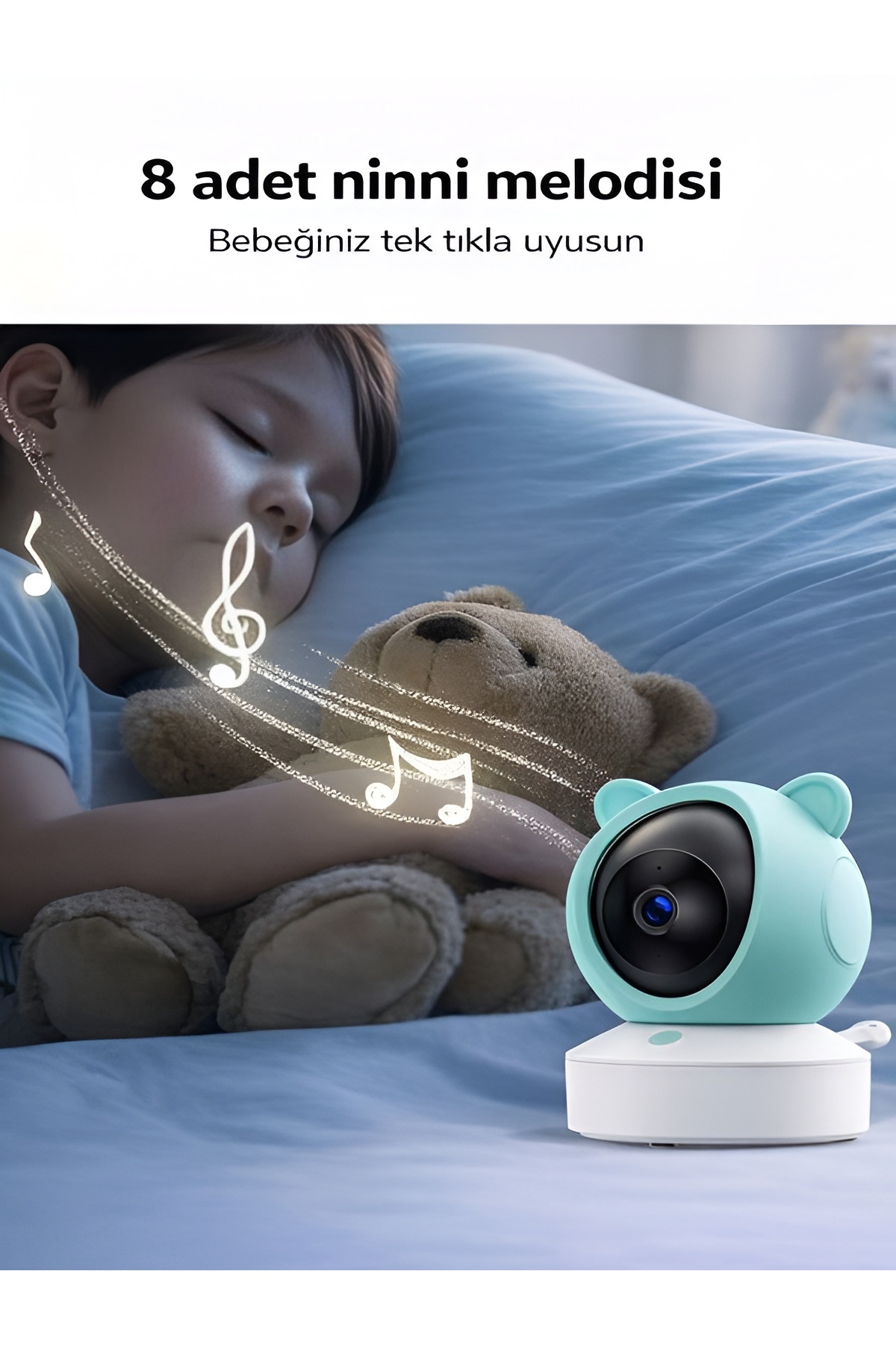 DEANB Monitörlü Tuya WiFi Kablosuz IP Kamera Bebek Kamerası 1080p Gece Görüşlü İNTERKOM Sesli Görüntülü fotoğrafı 3 (önizleme)
