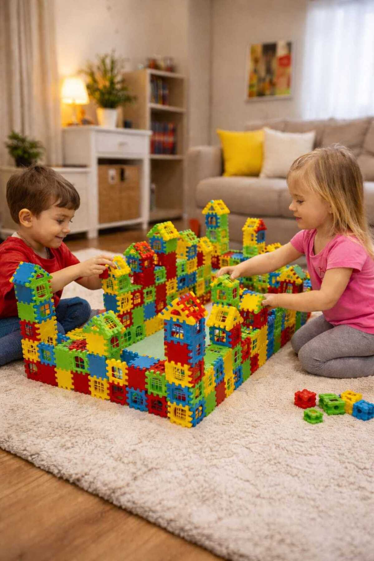 Fast Story Puzzle City 3d Yapı Ve Tasarım Blokları 128 Parça Eğitici Oyuncak Puzzle Blok Set Eğlenceli Oyuncak fotoğrafı 2 (önizleme)