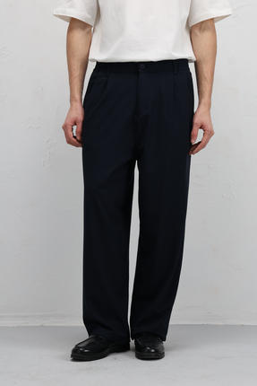 VAMOSCLO Baggy Fit Kumaş Pantolon Siyah