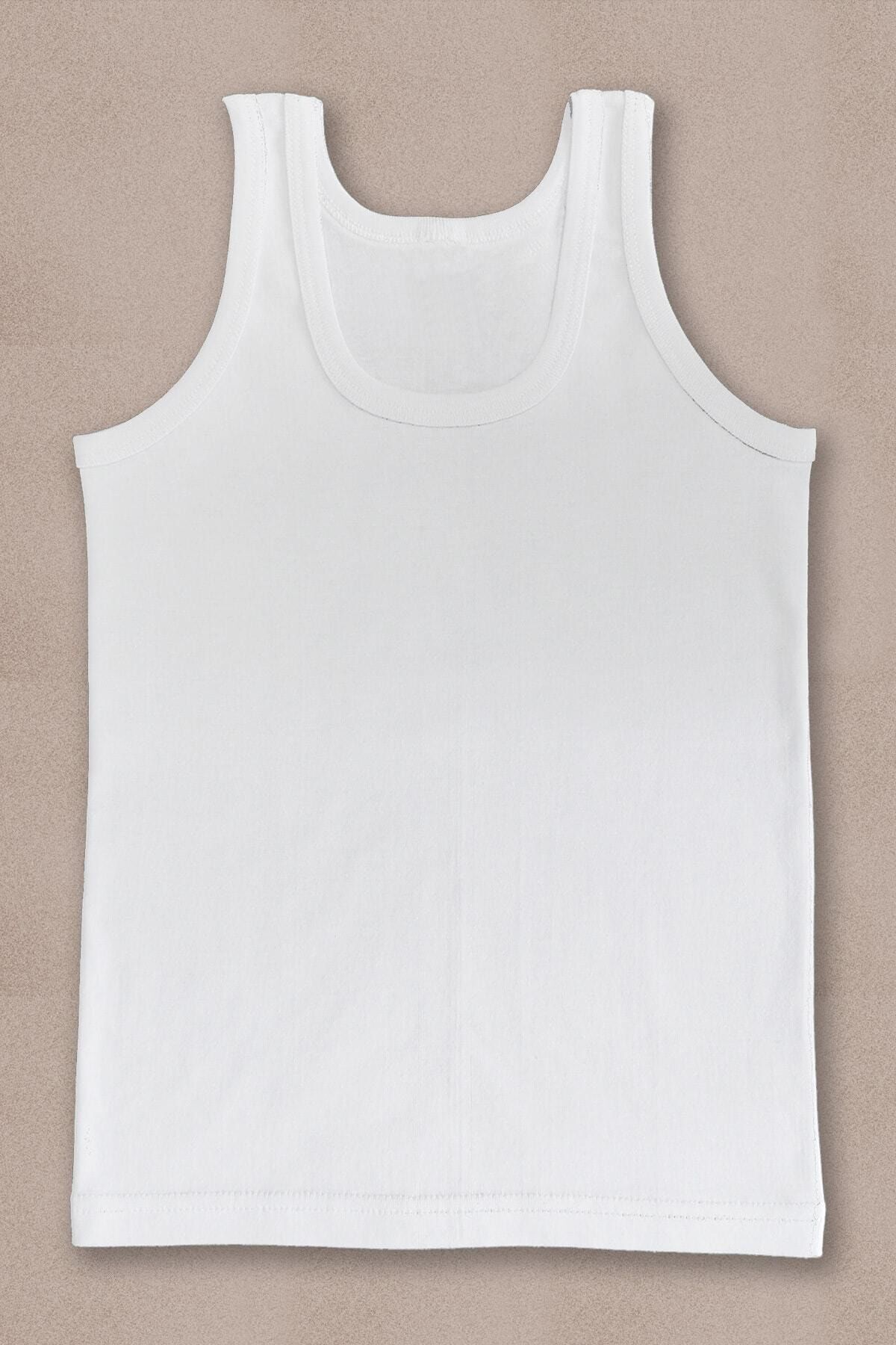 Seher Erkek Çocuk Beyaz Penye Atlet 6 Adet 0036 fotoğrafı 2 (önizleme)