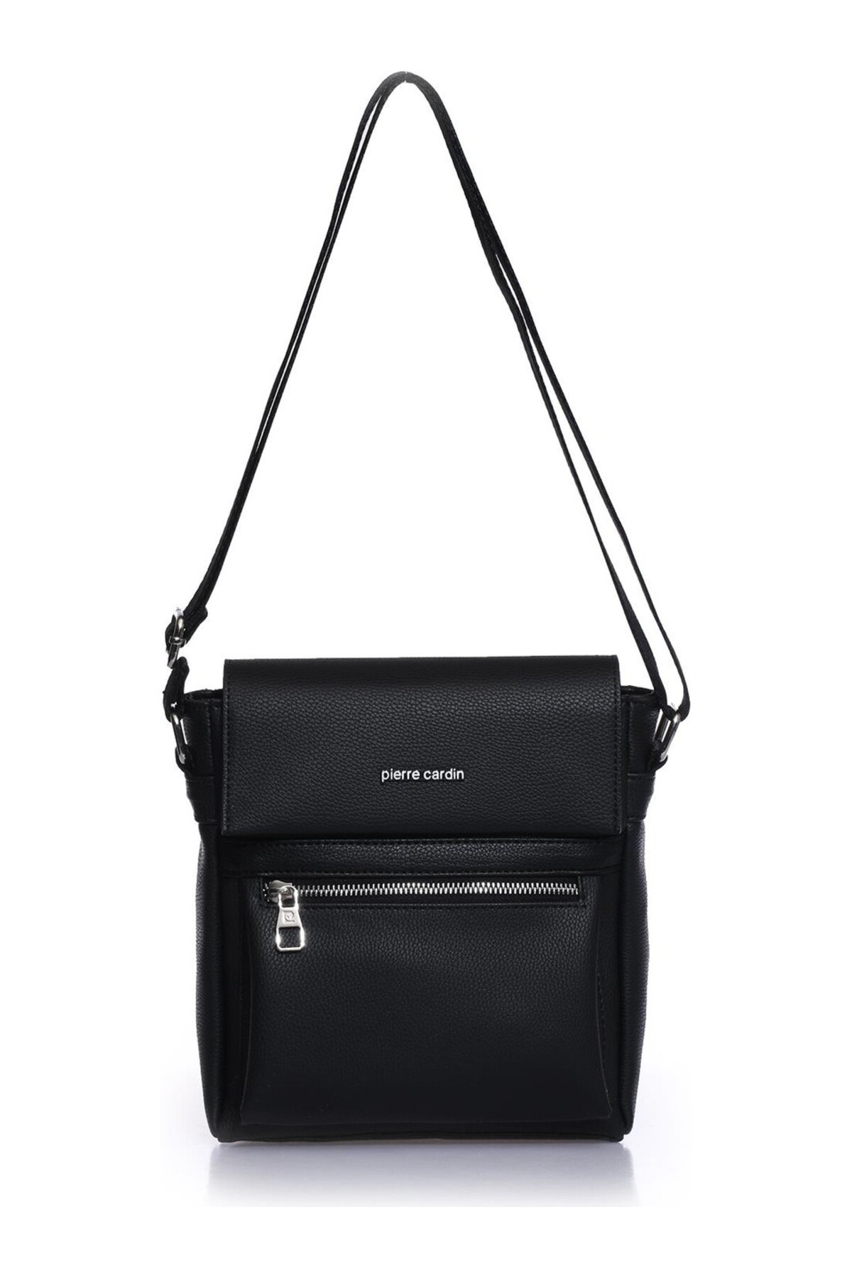 Pierre Cardin  Siyah Erkek Ayarlanabilir Omuz Kordonlu Üç Cepli Fermuarlı Cepli Potföy Çanta 01PC001432 - Görsel 2