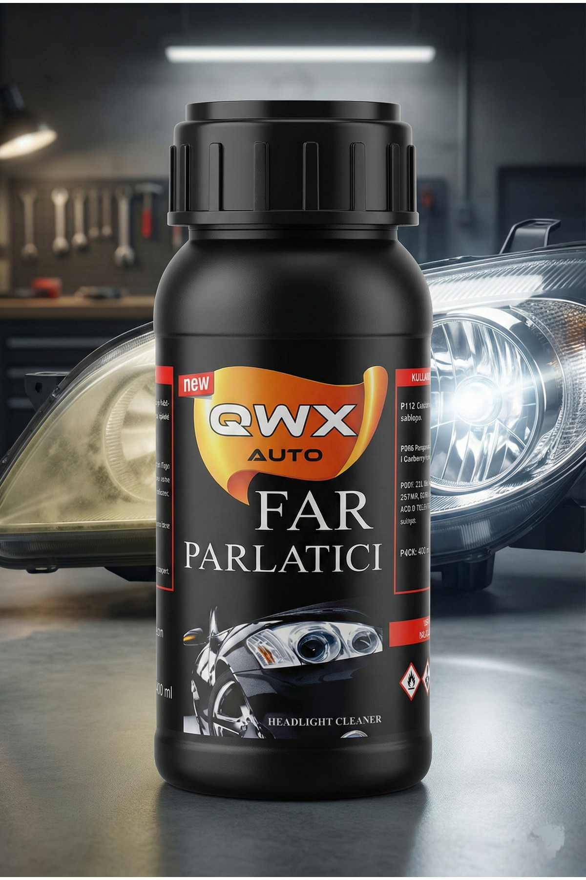 QWXAUTO Buharlı Oto Araç Far Parlatma Ve Temizleme Kloroform