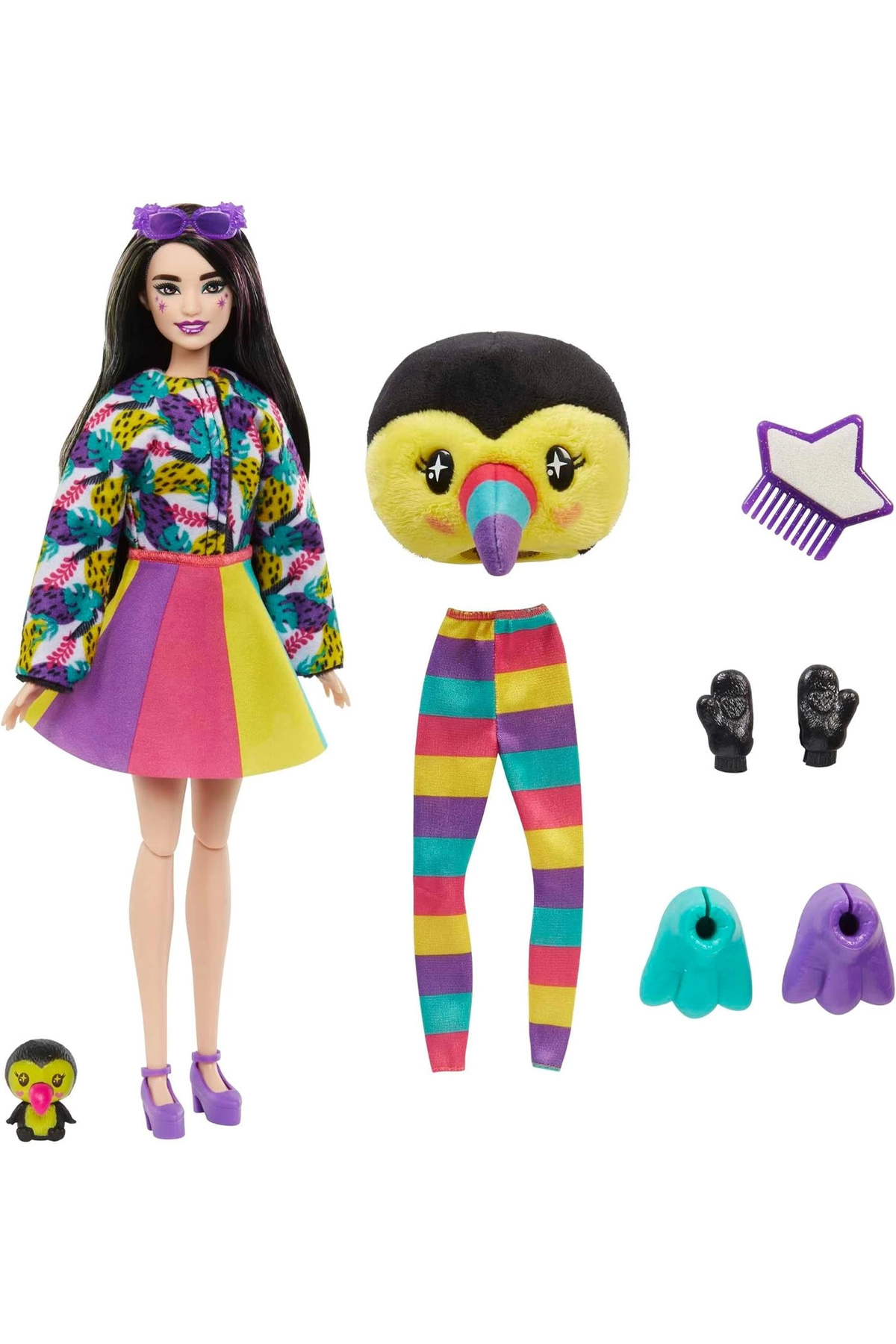 Barbie Cutie Reveal Bebekler Tropikal Orman Serisi - Tukan, 3 yaş ve üzeri, HKR00 fotoğrafı 3 (önizleme)