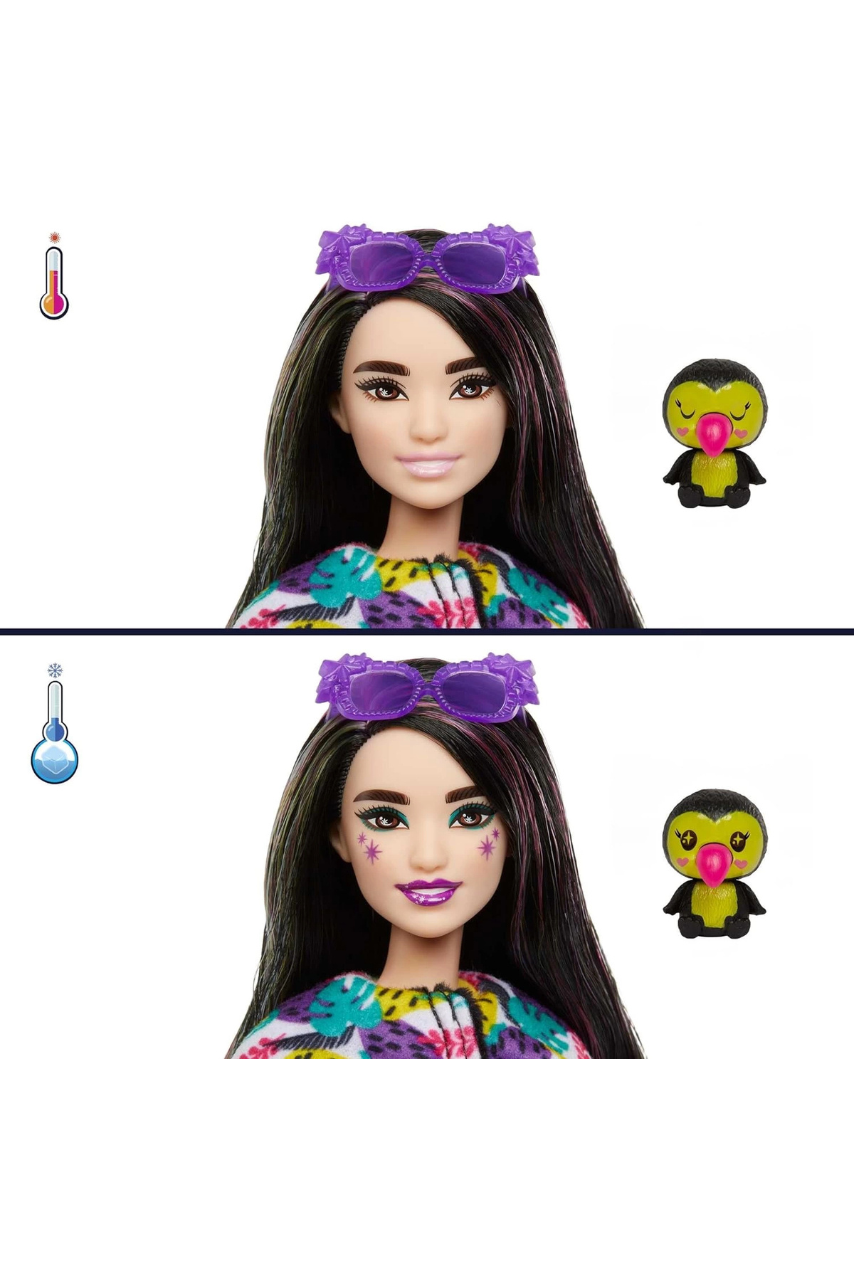 Barbie Cutie Reveal Bebekler Tropikal Orman Serisi - Tukan, 3 yaş ve üzeri, HKR00 fotoğrafı 4 (önizleme)