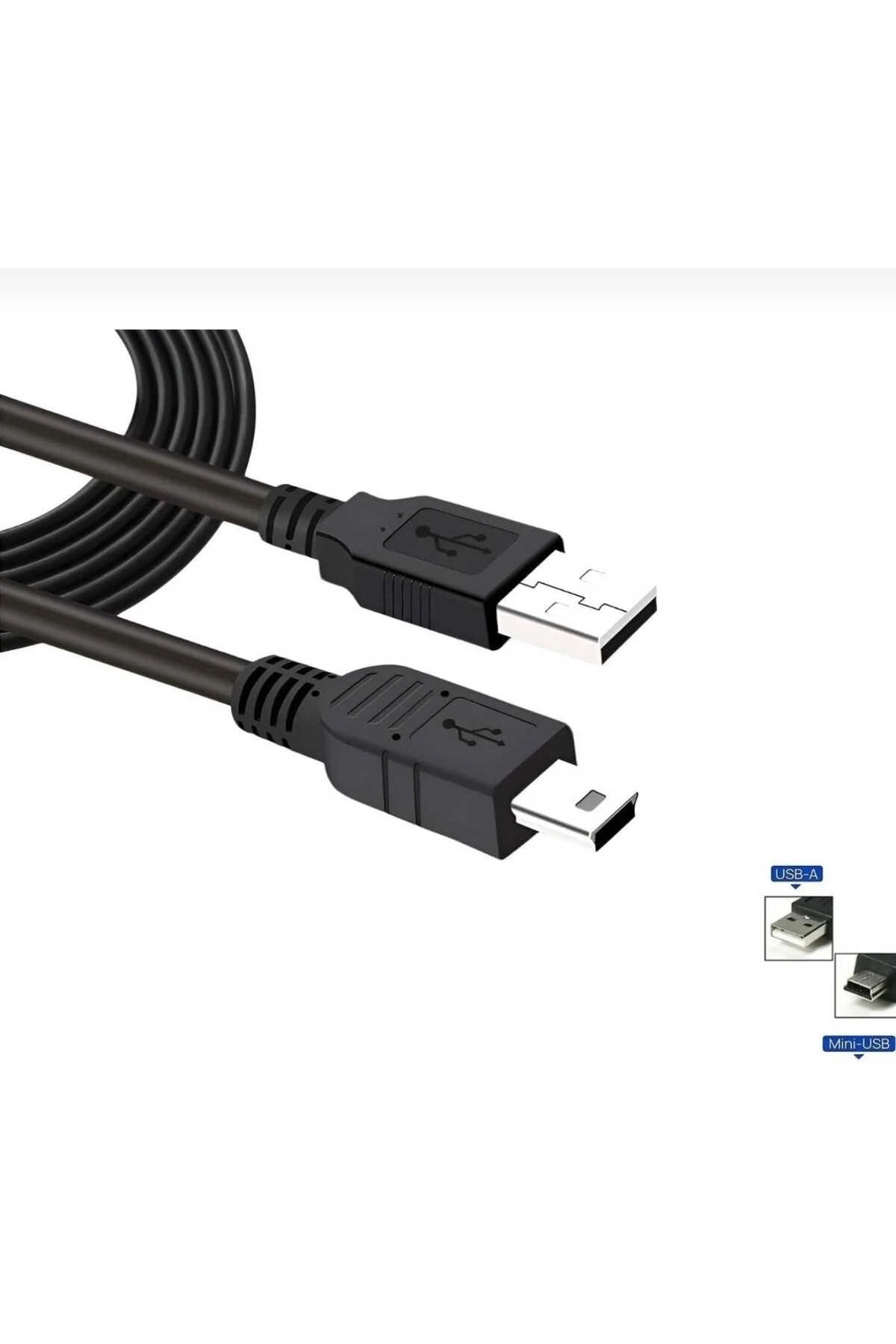 ATAELEKTRONİK Bebek Kamerası Için Uyumlu 1.5 Metre Mini Usb 2.0 Şarj Ve Data Kablosu Kömürlü Güçlendirilmiş fotoğrafı 5 (önizleme)