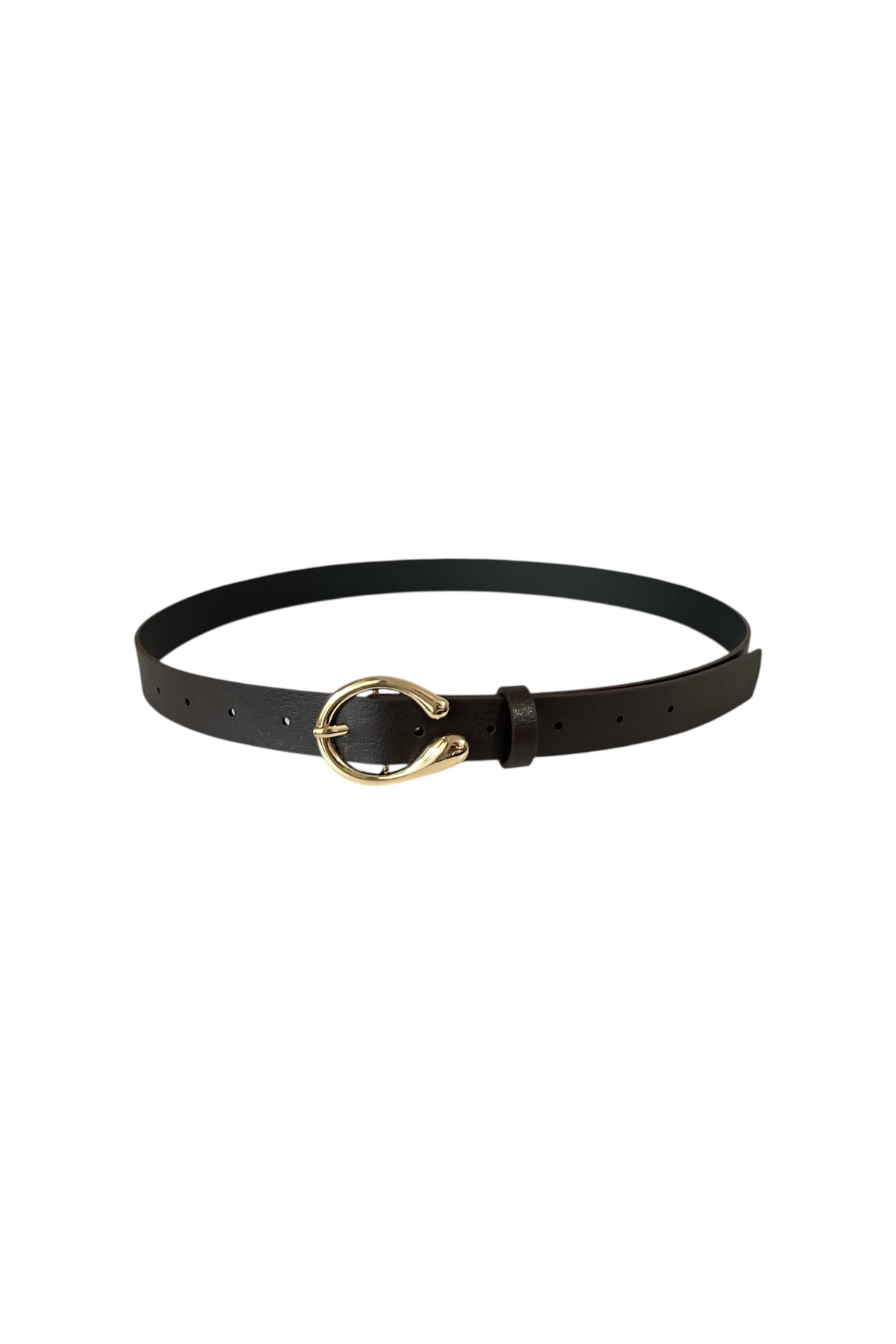 Gold Oval Buckle Belt