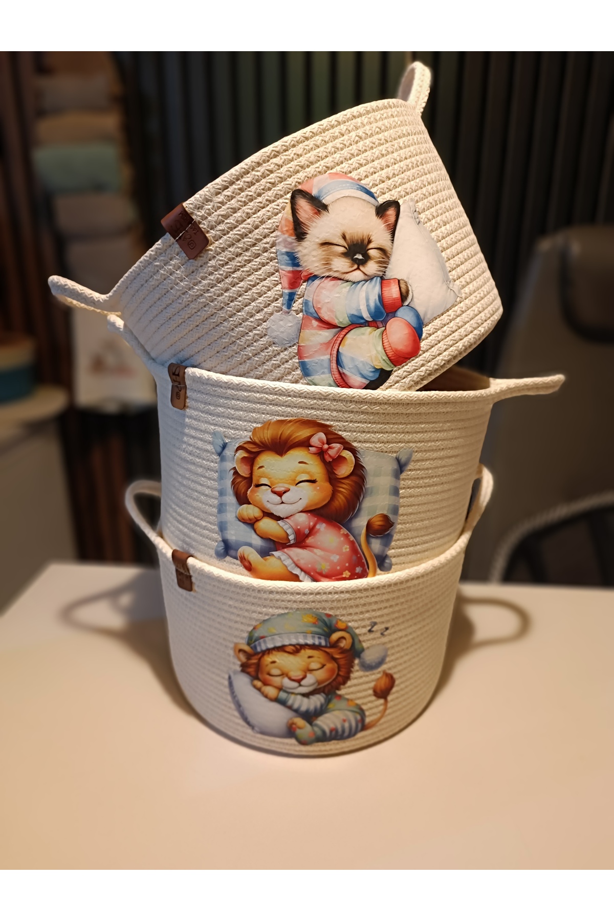 DFT Printed Baby & Kids Room Basket, Organizer Basket