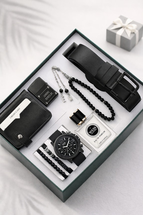 wesscollection Erkek Kol Saati Parfüm Çakmak Kemer Cüzdan Tesbih ve Bileklik ...