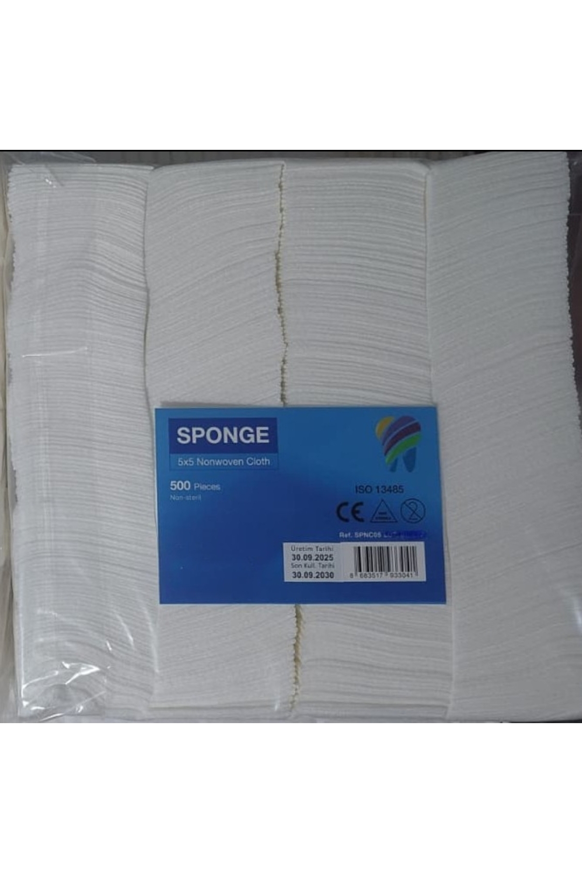 Paru Dental Sponge 5x5 cm Nonwoven Spanç 500 adet gazlı bez