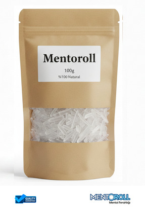 Mentoroll 100 Gr %100 Doğal Kristal Mentol - Premium Nane Kristali - Ferahlat...