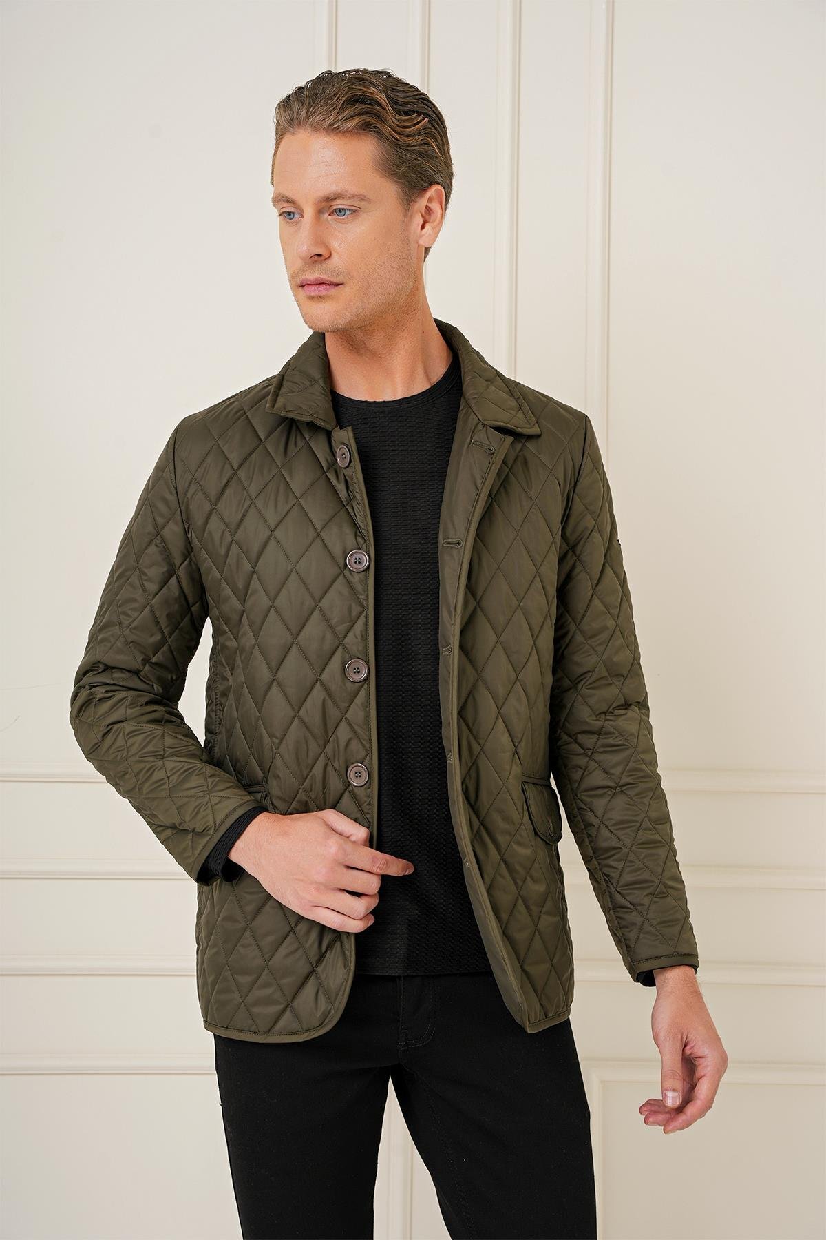 Efor  KA 081 Slim Fit Haki Spor Kaban - Görsel 4