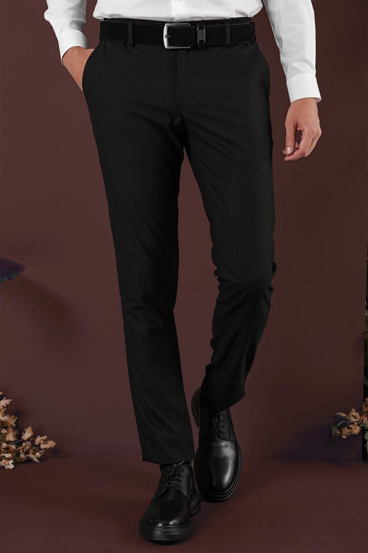 Efor  P 1136 Slim Fit Siyah Klasik Pantolon - Görsel 4