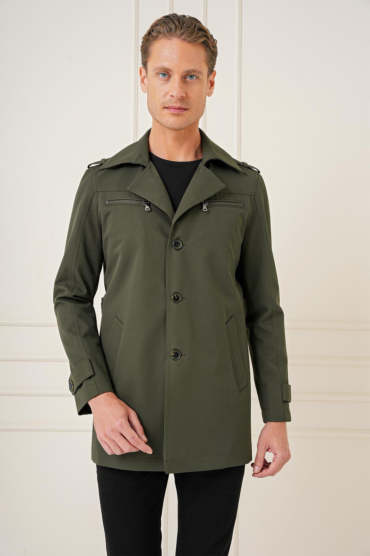 Efor  KA 086 Slim Fit Haki Spor Kaban - Görsel 4