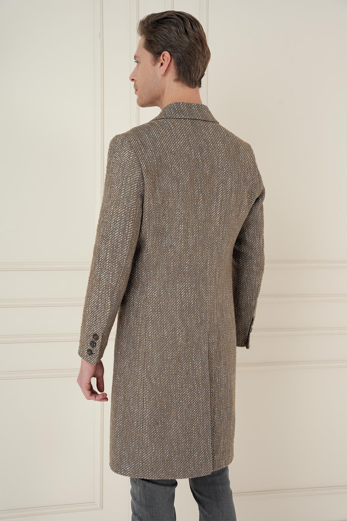 Efor  PLT 085 Haki Klasik Palto - Görsel 5