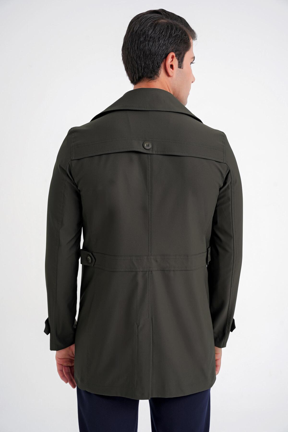 Efor Erkek Slim Fit Yeşil Kaban KA 093 görsel 7