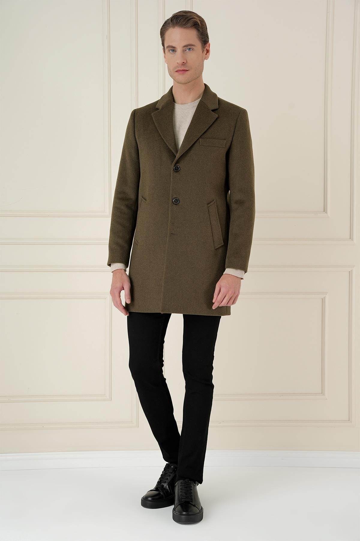 Efor  PLT 084 Tütün Klasik Palto