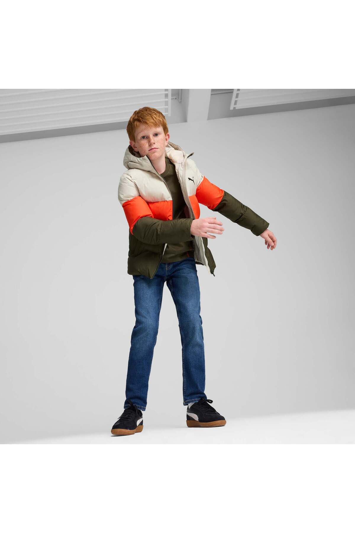 Puma Poly Hooded Puffer Jacket Genç Ceket görsel 3