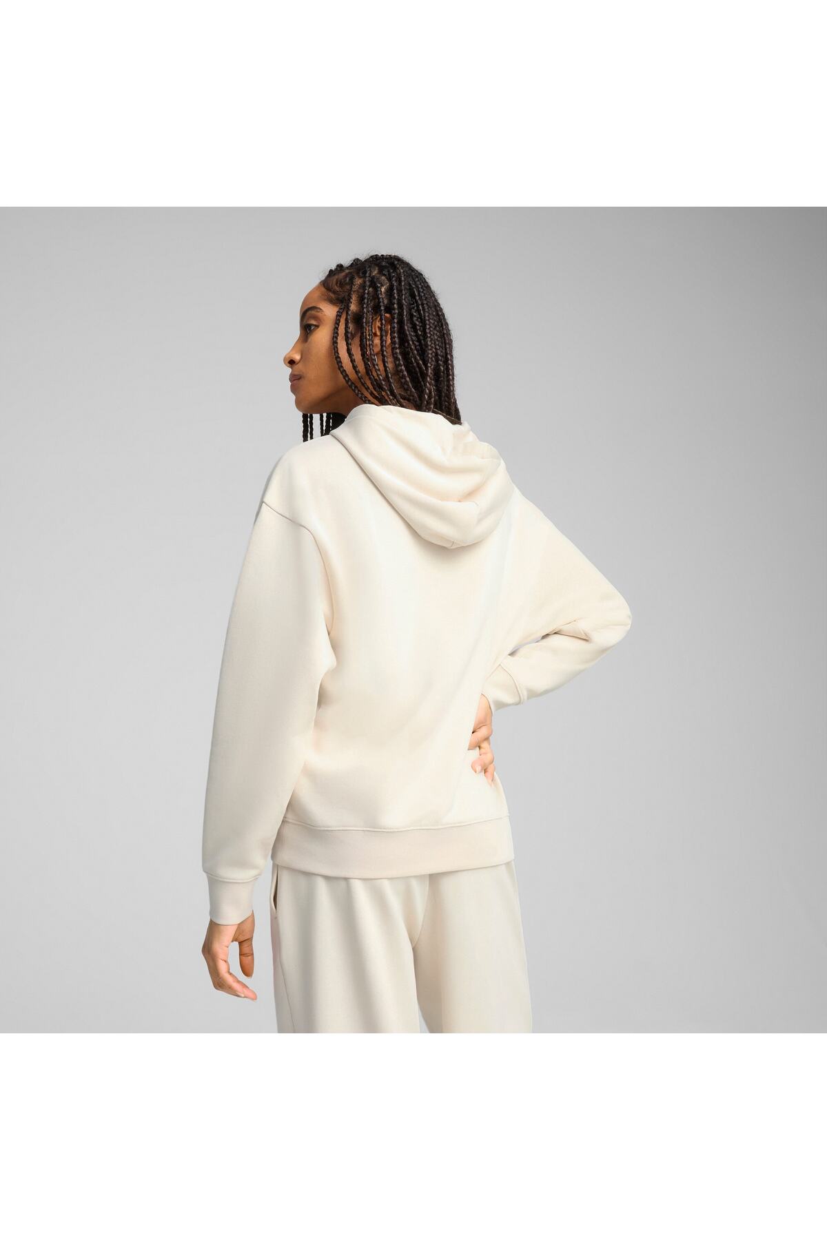 Puma ESS SCRIPT Comfort Kadın Kapüşonlu SWEATSHIRT görsel 3