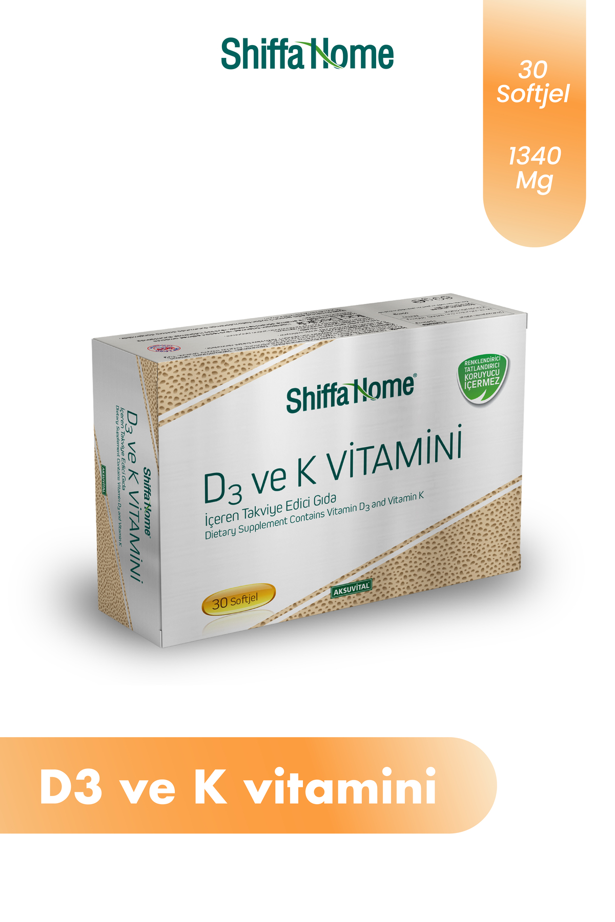D3 Ve K Vitamini - 30 Kapsül