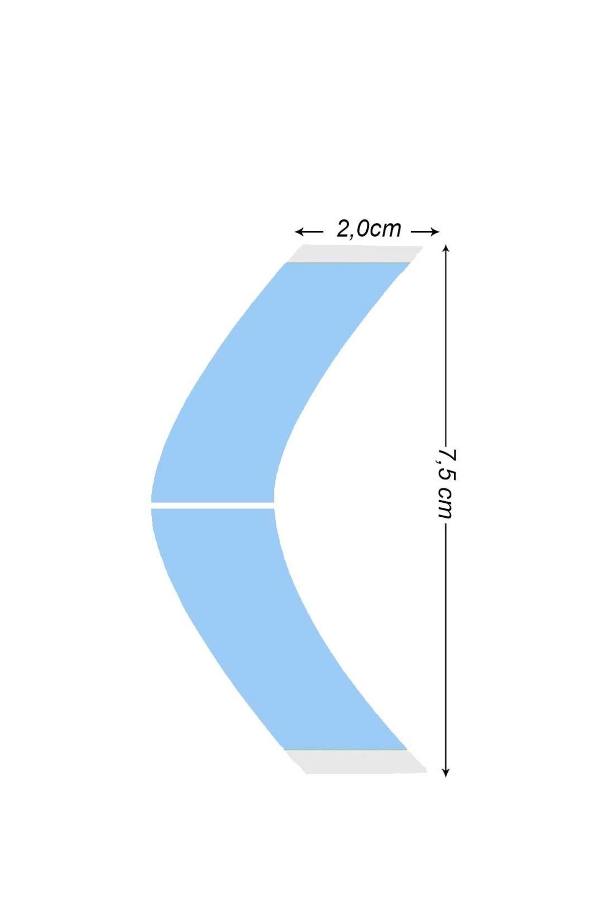 Lace Front™ Protez Saç Bandı Oval "A″ (2,0 x 7,5 cm) 36 Adet — LF A — تصویر 4 از 4