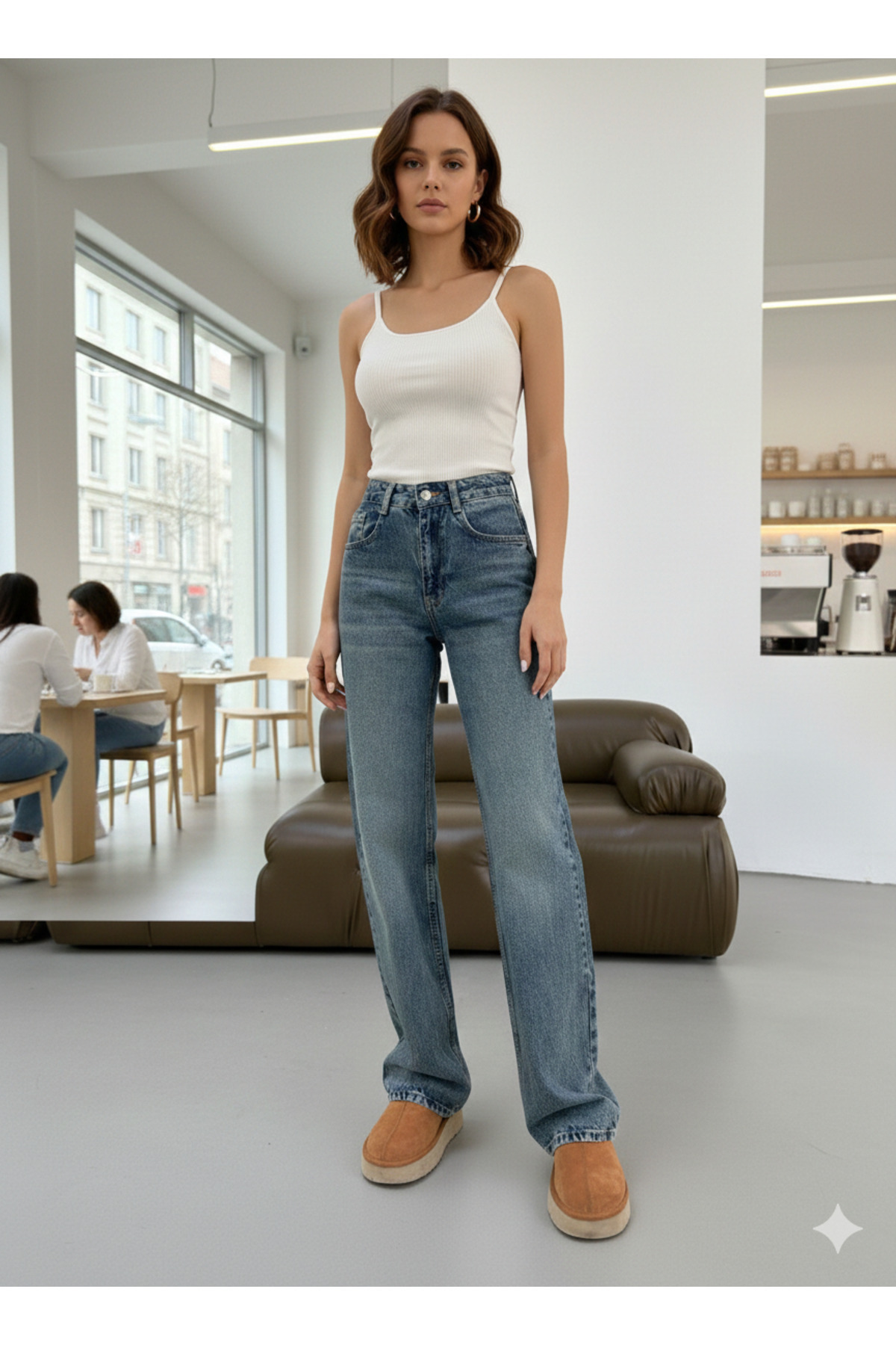 MUG collection Γυναικείο τζιν παντελόνι Palazzo