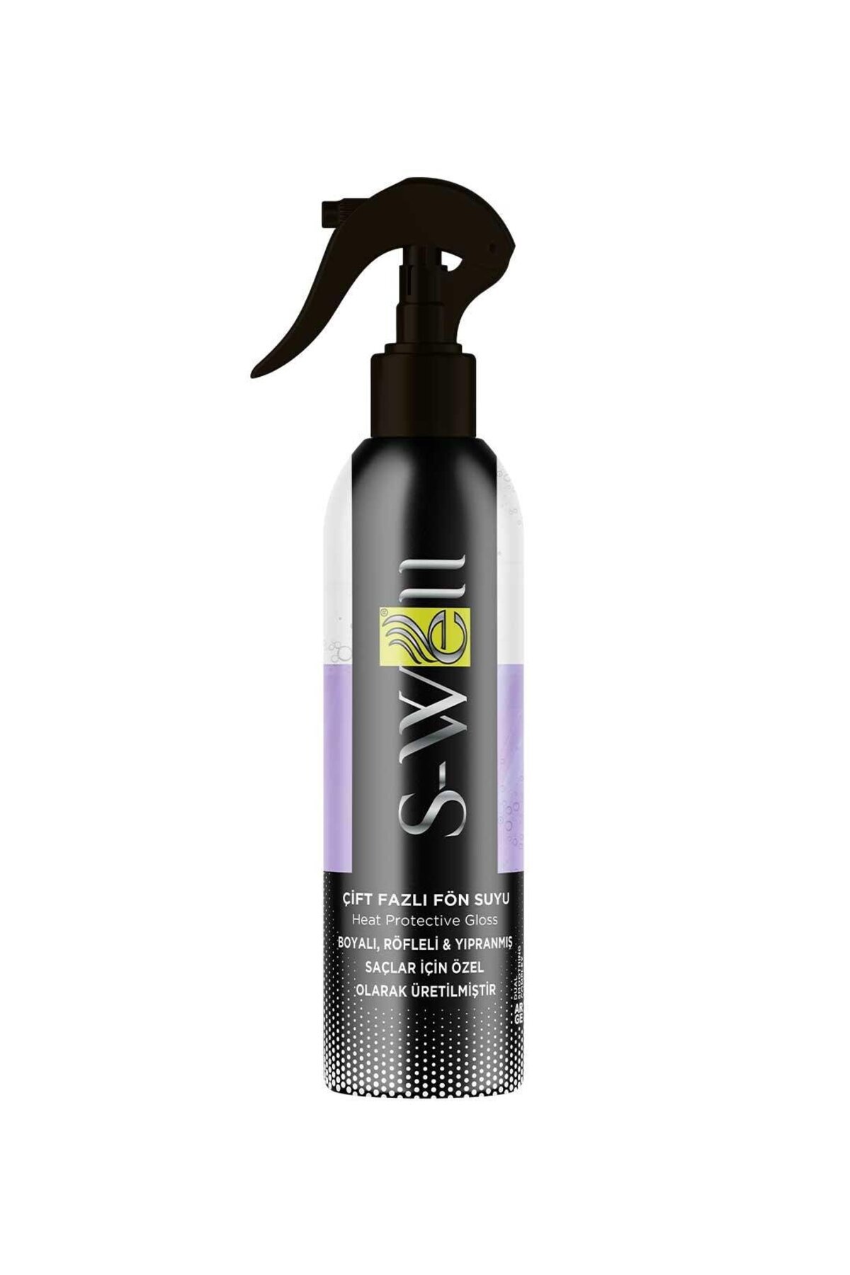 S-Well ® | Protez Saç ve Medikal Peruklara özel Çift Fazlı Mor Fön Suyu 400 ml — MOR-400