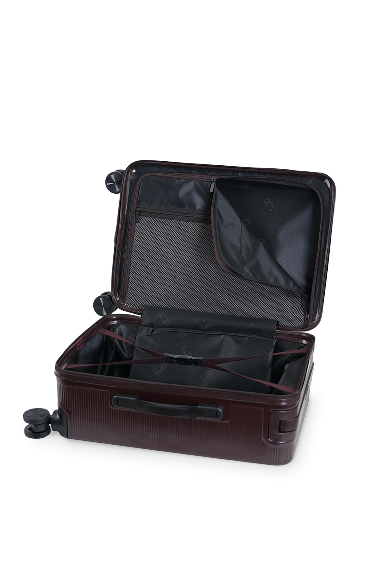 GROUND  Jade Orta Boy Valiz Geniş Çekçekli – Patlıcan Moru - 10670 - Görsel 4