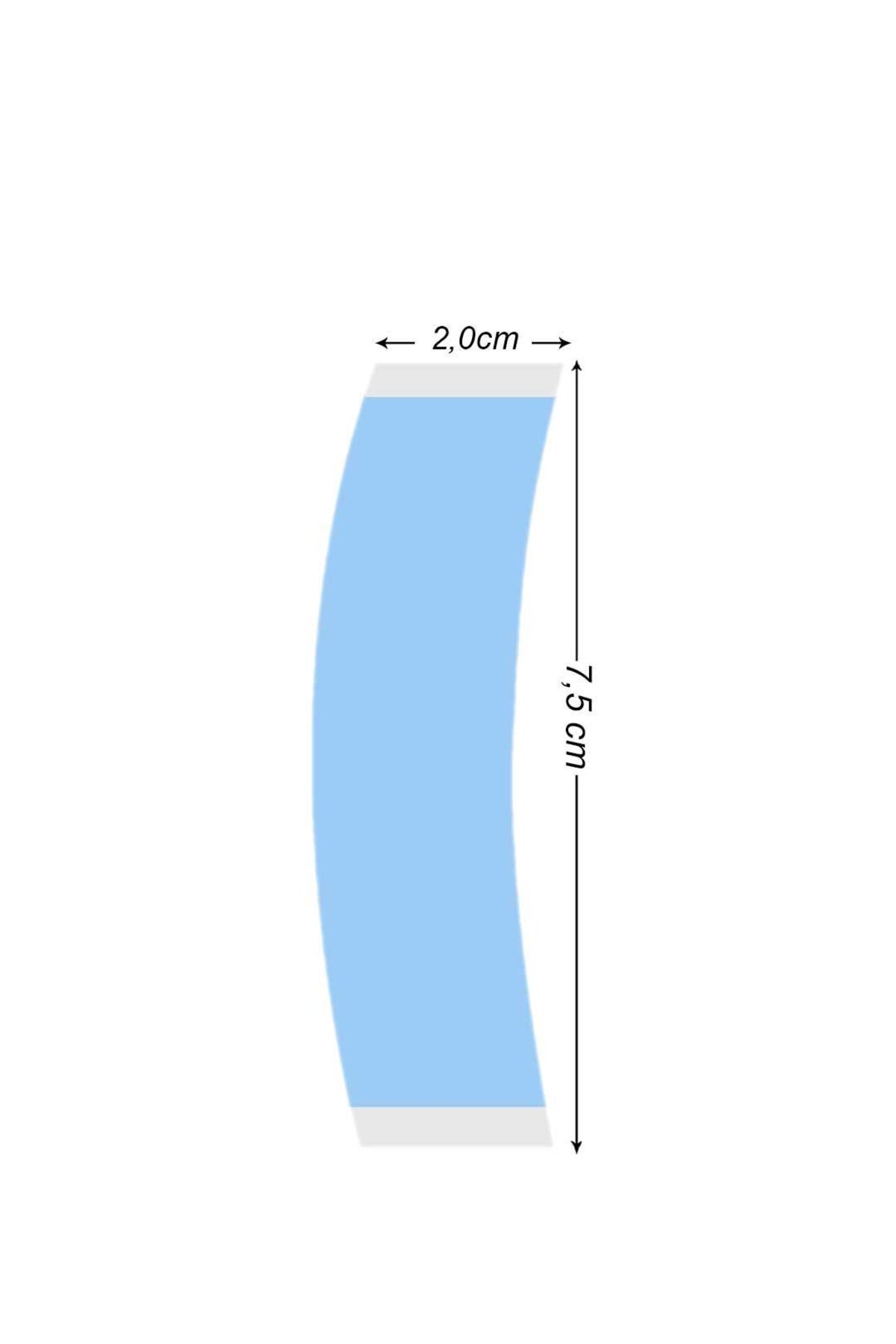 Lace Front™ Protez Saç Bandı Oval "C″ (2,0 x 7,5 cm) 36 Adet — 816090020473 — تصویر 4 از 4