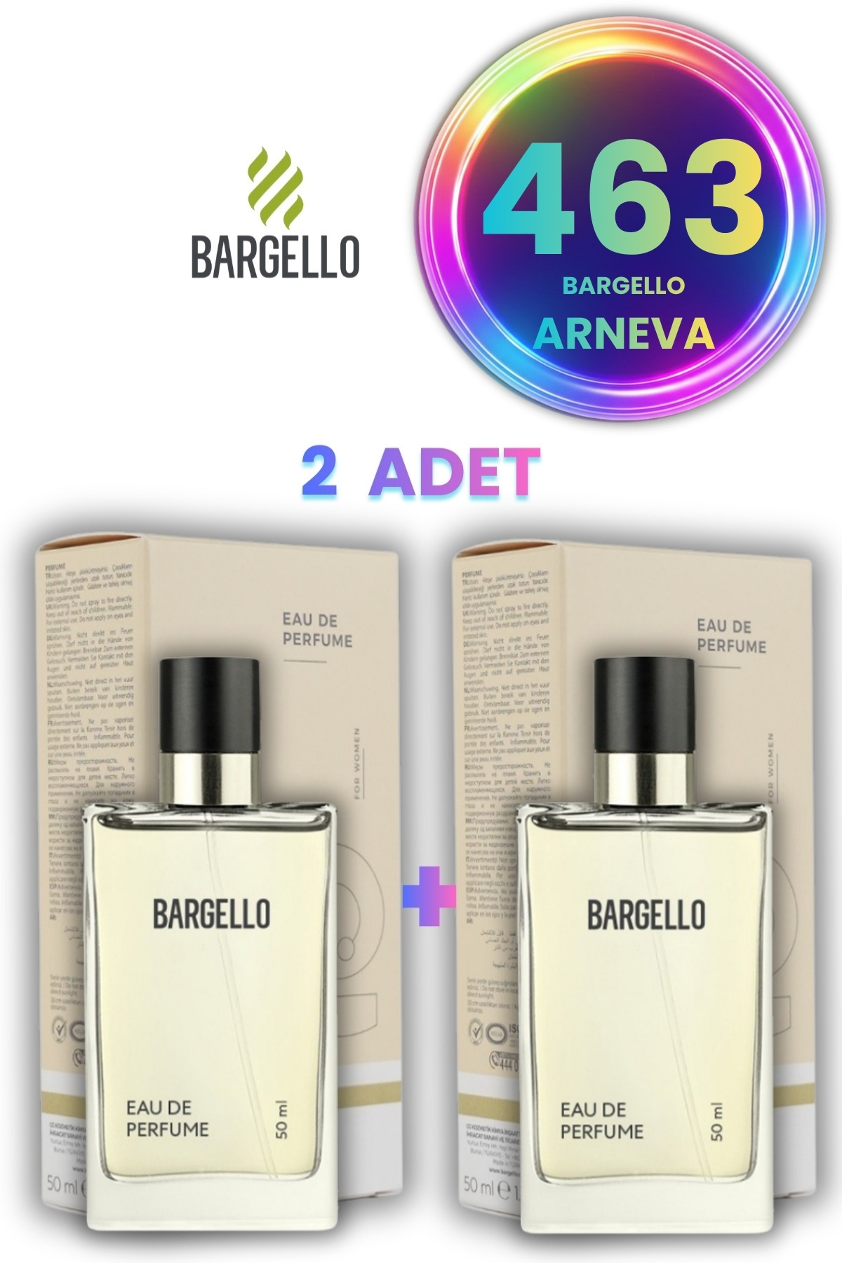Bargello 463 Kadın Parfüm 50 Ml Edp Orıental 2 Adet — ARNV463ÇİFT