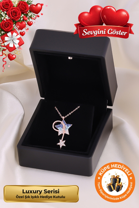 Lucente Jewellery Işıklı Hediye Kutulu Kutup Yıldızı 925 Ayar Gümüş Kapl. Sev...