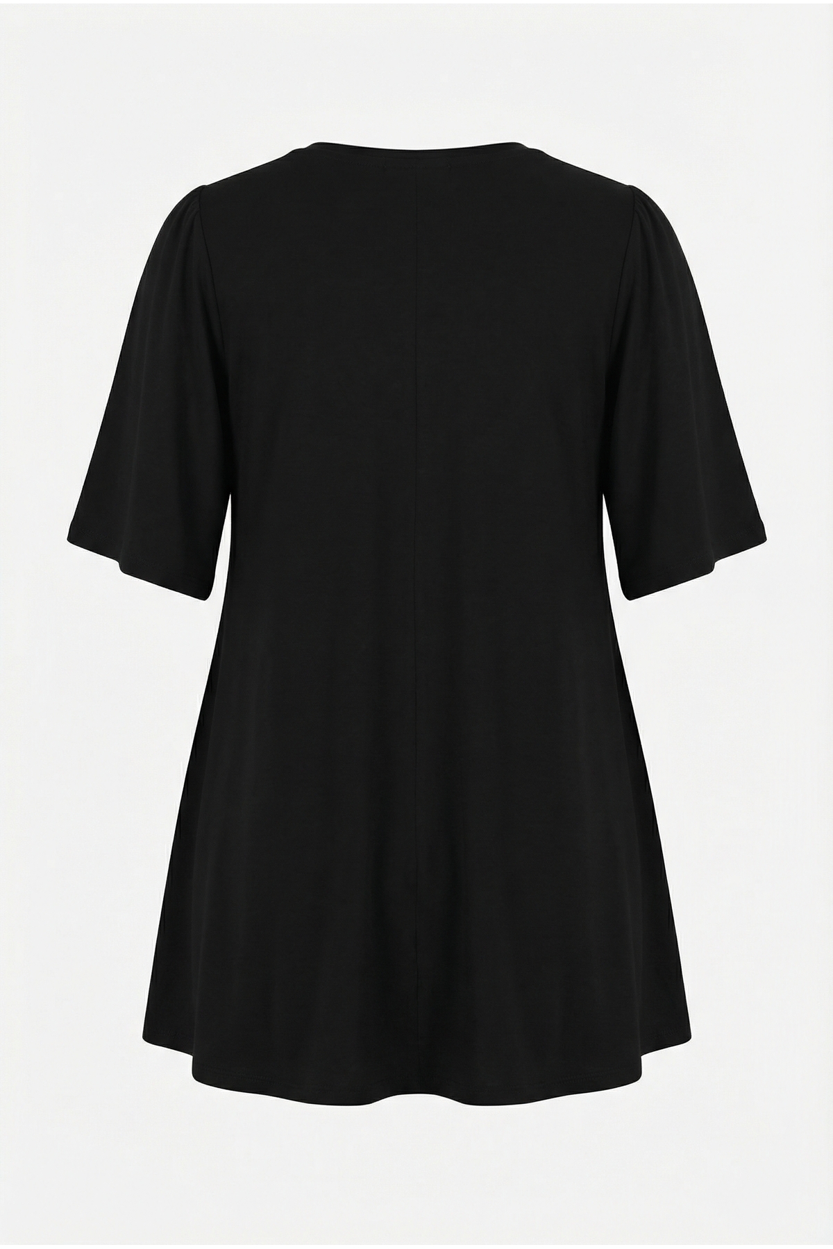 Stil Diva  Büyük Beden V Yaka Desensiz Asimetrik Kesim Likralı Bluz 320315 - Görsel 9