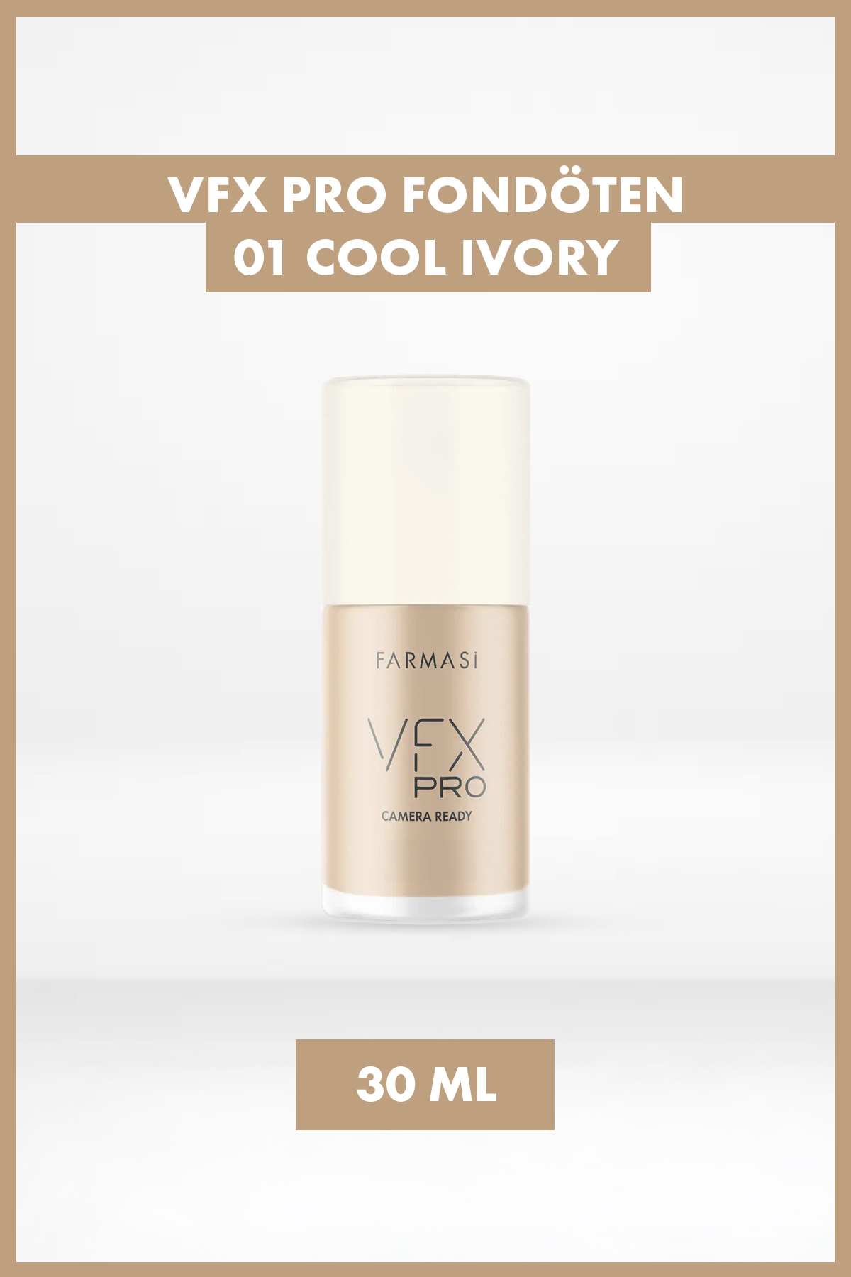 Farmasi VFX Pro Tam Kapatıcı Fondöten 30 ml 01 Cool İvory | Kusursuz Mat Bitiş, Kalıcı Ten Makyajı - Fiyatı, Yorumları